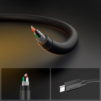 USB-C Data- en Oplaadkabel - USB-C Spigen EB6015CC, 60W, 1,5m, Zwart ACA10417