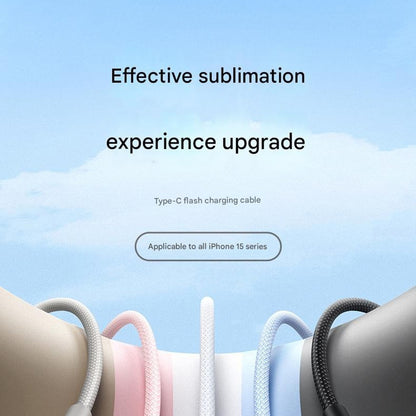 USB-C Data- en Oplaadkabel - USB-C UGREEN L501, 60W, 1m, Wit