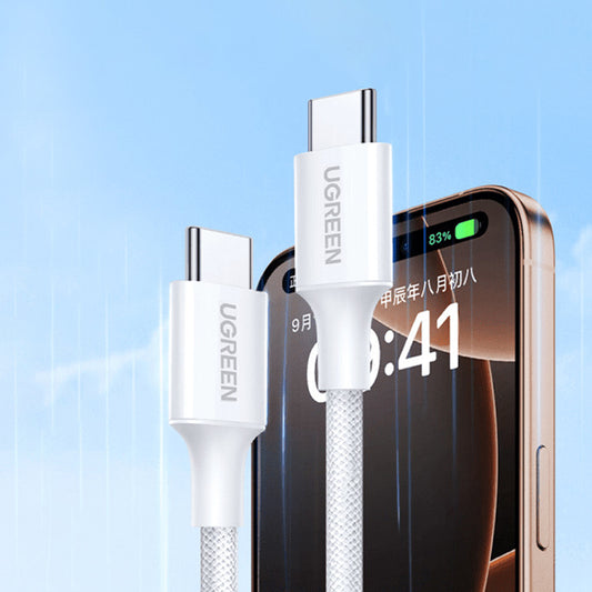 USB-C Data- en Oplaadkabel - USB-C UGREEN L501, 60W, 2m, Gri