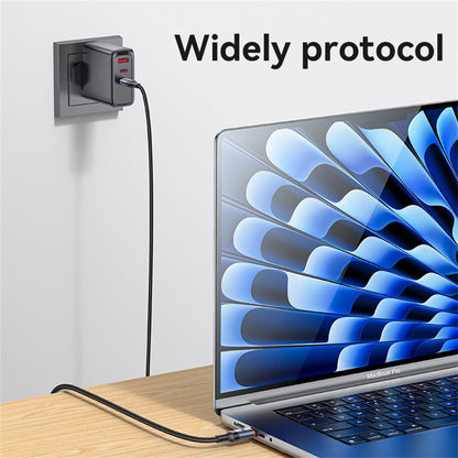 USB-C Data- en Oplaadkabel - USB-C Yesido CA185, 240W, 1.2m, Zwart