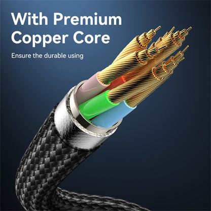 USB-C Data- en Oplaadkabel - USB-C Yesido CA185, 240W, 1.2m, Zwart