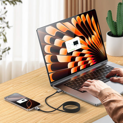 USB-C Data- en Oplaadkabel - USB-C Yesido CA196, 60W, 1.2m, Zwart