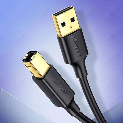 Printer Kabel UGREEN US135, USB-A - USB-B, 5m, Zwart