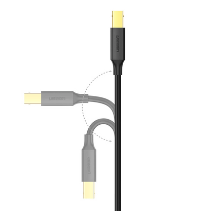 Printer Kabel UGREEN US135, USB-A - USB-B, 5m, Zwart