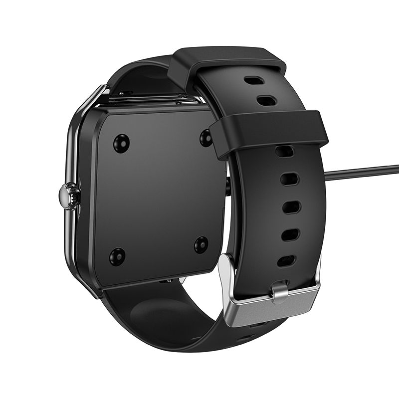 Oplaadkabel voor HOCO Y28 Smartwatch, USB-A, Zwart