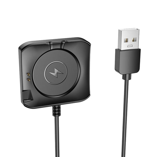 Oplaadkabel voor HOCO Y28 Smartwatch, USB-A, Zwart