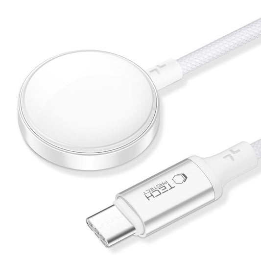 Tech-Protect MC02 Ultraboost C Charging Cable for Apple Watch Series, White