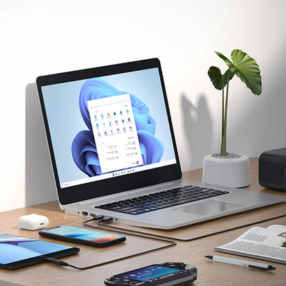 Techsuit AC21 ChargeNest Oplaadkabel, 1.5m, 11in1, Zwart