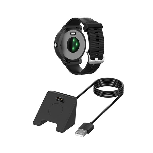 Techsuit TGC3 oplaadkabel voor Garmin Fenix 5 Plus / 7X / 6X / 6 / 5, USB-A, Zwart