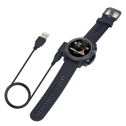 Oplaadkabel Techsuit TGC5 voor Garmin Fenix 3 Sapphire / 3 HR / 3, USB-A, Zwart