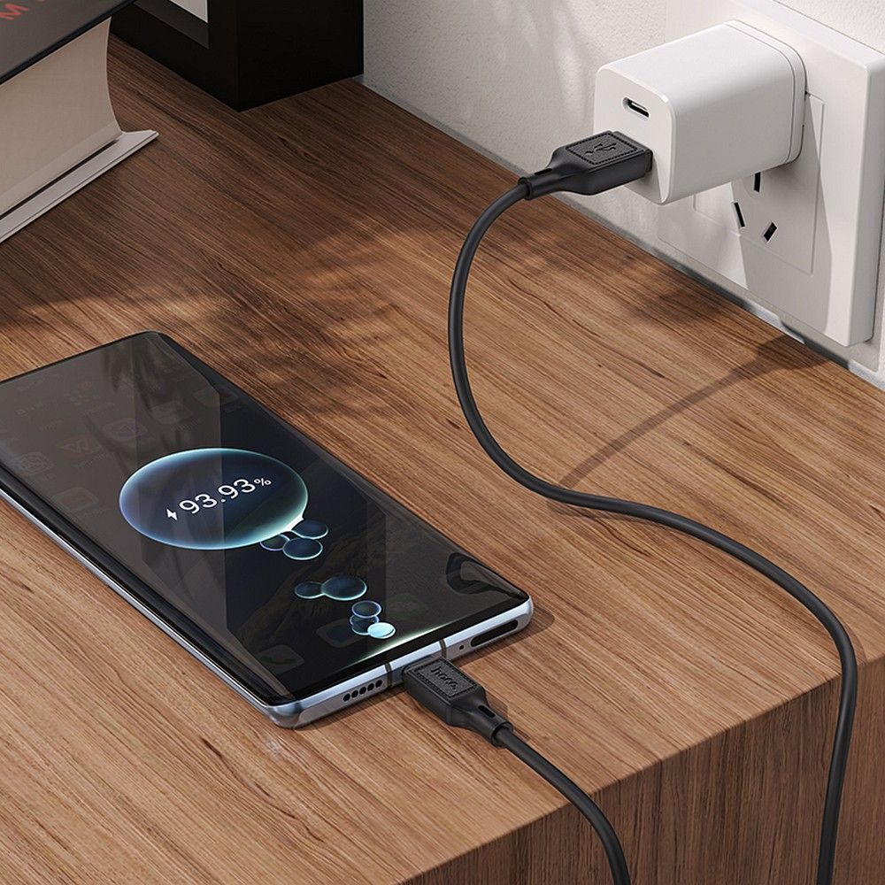 Data- en Oplaadkabel USB-A - USB-C HOCO X90, 60W, 1m, Zwart