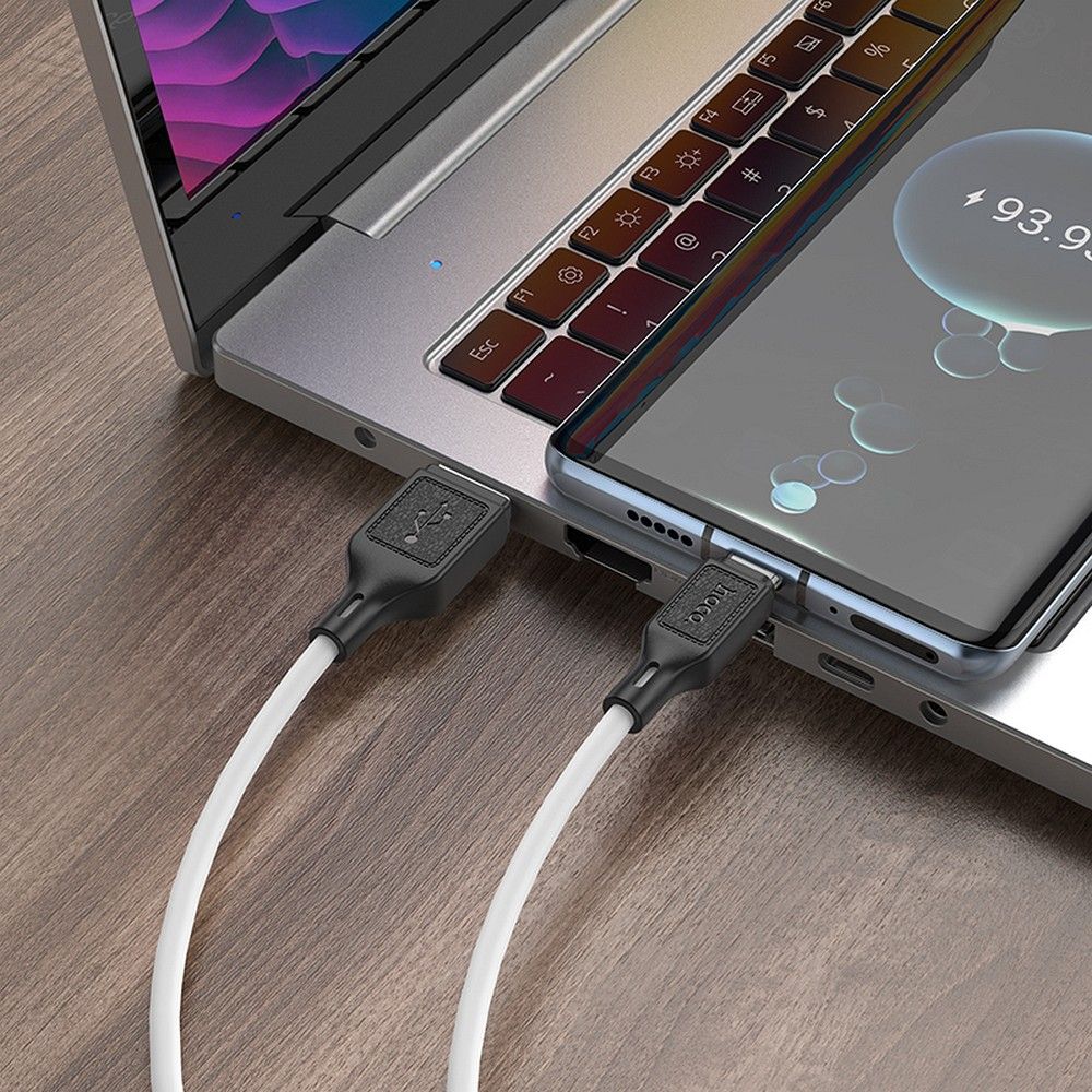 USB-A to USB-C HOCO X90 Data and Charging Cable, 60W, 1m, White