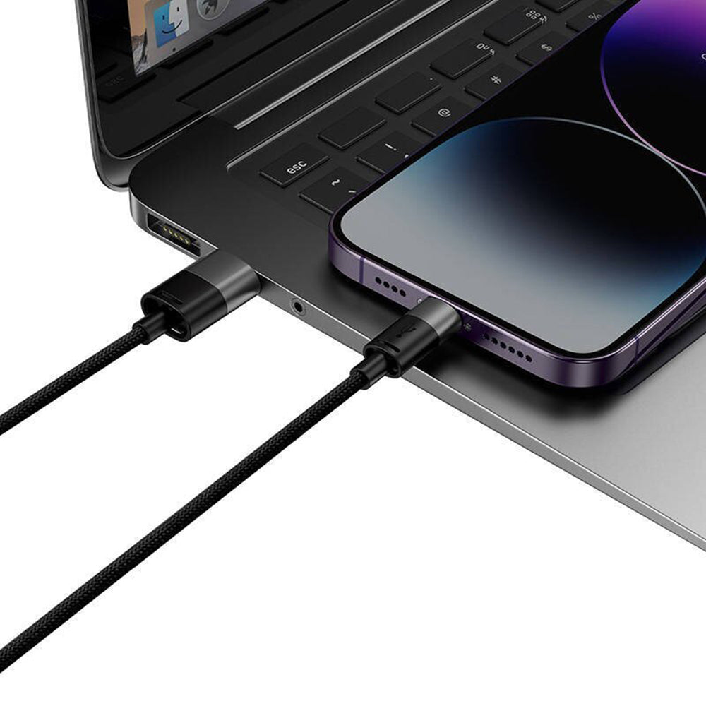 USB-A - Lightning / microUSB / USB-C Baseus StarSpeed 3in1 Oplaadkabel, 20W, 0.6m, Zwart P10319900111-00