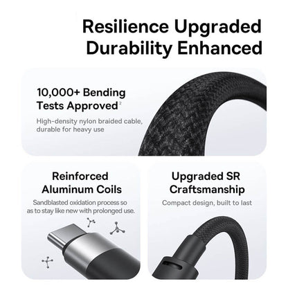 USB-A - Lightning / microUSB / USB-C Baseus StarSpeed 3in1 Oplaadkabel, 20W, 0.6m, Zwart P10319900111-00