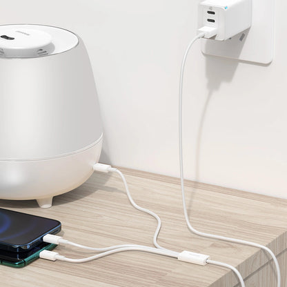 Oplaadkabel USB-A - Lightning / microUSB / USB-C Baseus Superior 3in1 Series, 20W, 1m, Wit P10320105221-00