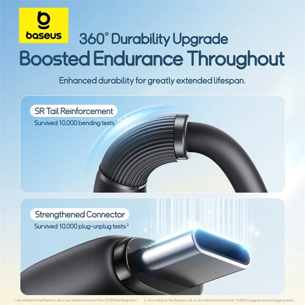 USB-A - Lightning / microUSB / USB-C Baseus Ultra Fast 3in1 Oplaadkabel, 18W, 1.3m, Zwart P10376303121-00