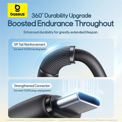 USB-A - Lightning / microUSB / USB-C Baseus Ultra Fast 3in1 Oplaadkabel, 18W, 1.3m, Zwart P10376303121-00