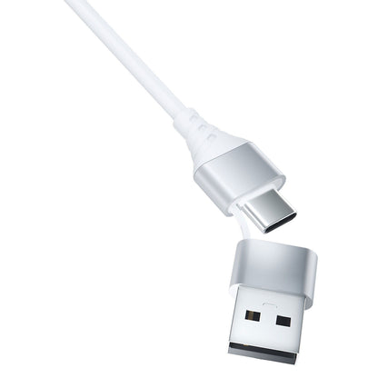 USB-A / USB-C - Lightning / microUSB / USB-C 3MK Hyper 3in1 Oplaadkabel, 12W, 1.5m, Wit
