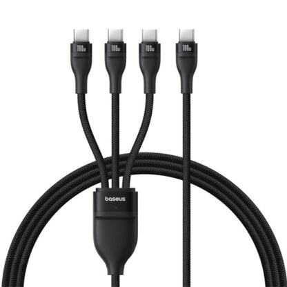 USB-C Oplaadkabel - 3 x USB-C Baseus Flash Series III 3in1, 100W, 1.5m, Zwart P10377503111-00