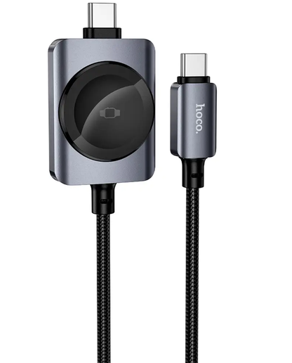 USB-C Oplaadkabel - USB-C HOCO CW66 2in1, 100W, 1,2m, Zwart