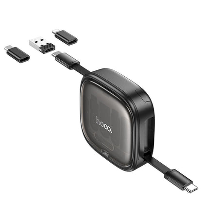 USB-C - USB-C Data- en Oplaadkabel HOCO U140, 60W, 0.95m, Zwart