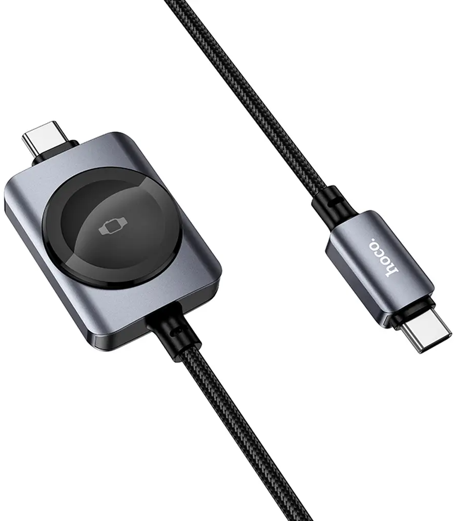 USB-C Oplaadkabel - USB-C HOCO CW66 2in1, 100W, 1,2m, Zwart