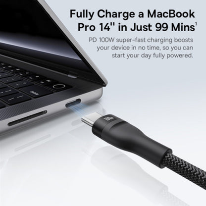 USB-C Oplaadkabel - 3 x USB-C Baseus Flash Series III 3in1, 100W, 1.5m, Zwart P10377503111-00