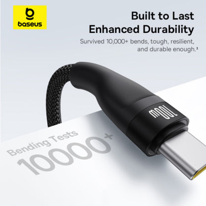 USB-C Oplaadkabel - 3 x USB-C Baseus Flash Series III 3in1, 100W, 1.5m, Zwart P10377503111-00