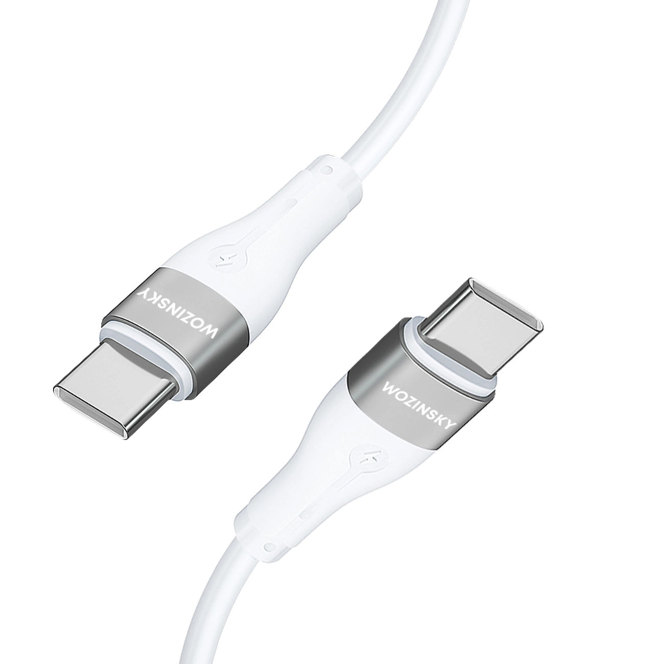 USB-C Oplaadkabel - USB-C WZK WSTCC2, 65W, 2m, Wit 