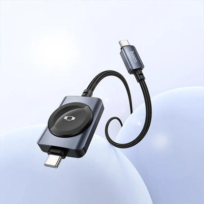 USB-C Oplaadkabel - USB-C HOCO CW66 2in1, 100W, 1,2m, Zwart