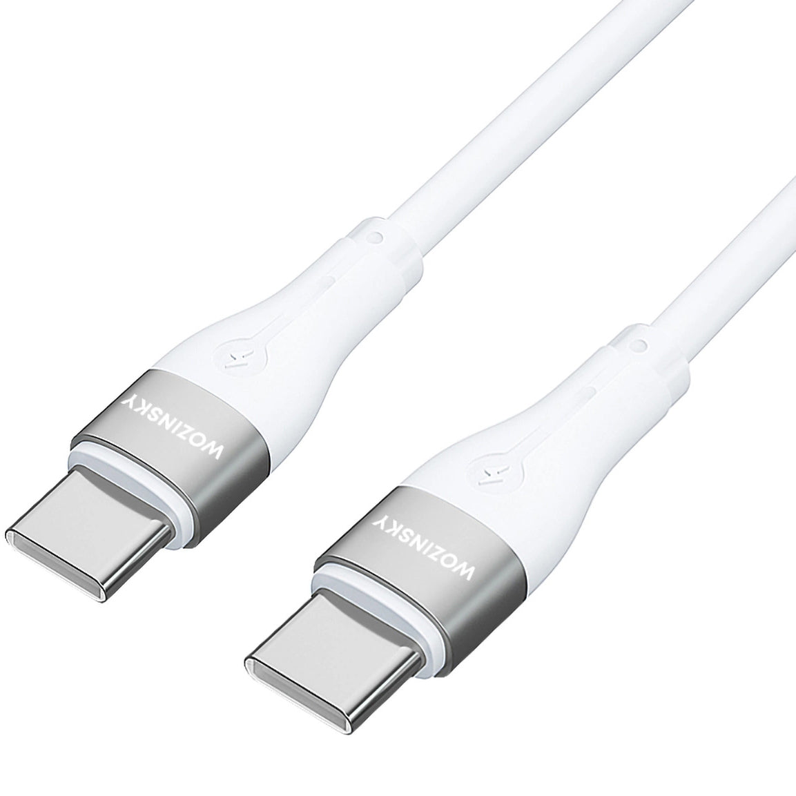 USB-C Oplaadkabel - USB-C WZK WSTCC2, 65W, 2m, Wit 