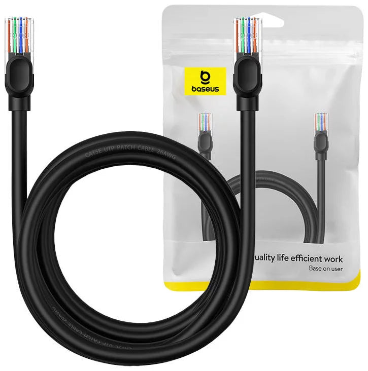 Baseus Netwerkkabel, UTP, Cat5, 3m, Zwart B00133206111-04