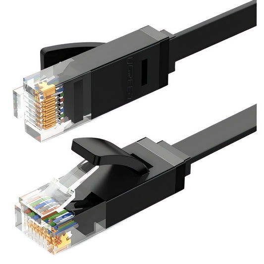 UGREEN NW102 Flat Netwerkkabel, UTP, Cat6, 0,5m, Zwart