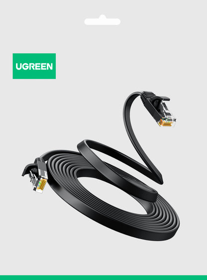 UGREEN NW102 Flat Netwerkkabel, UTP, Cat6, 3m, Zwart