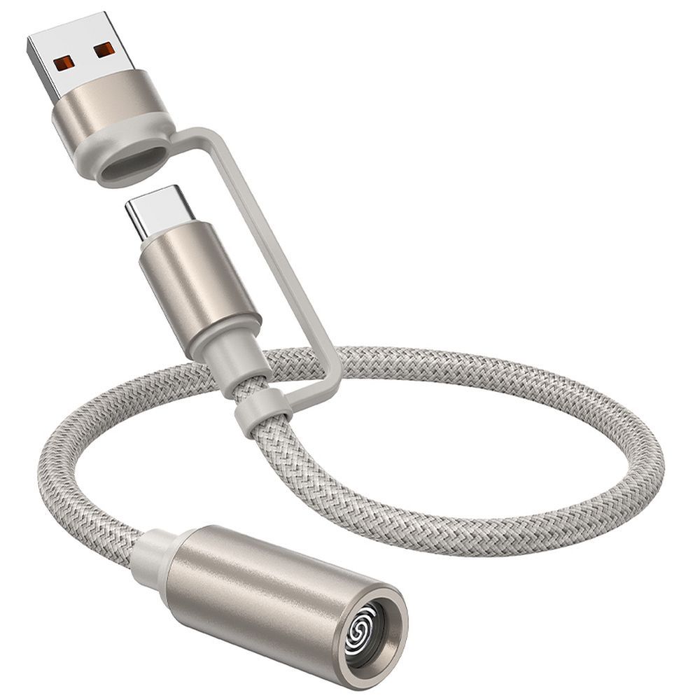 Elektrische Aansteker HOCO UA38B, USB-C / USB-A, 0.3m, Goud