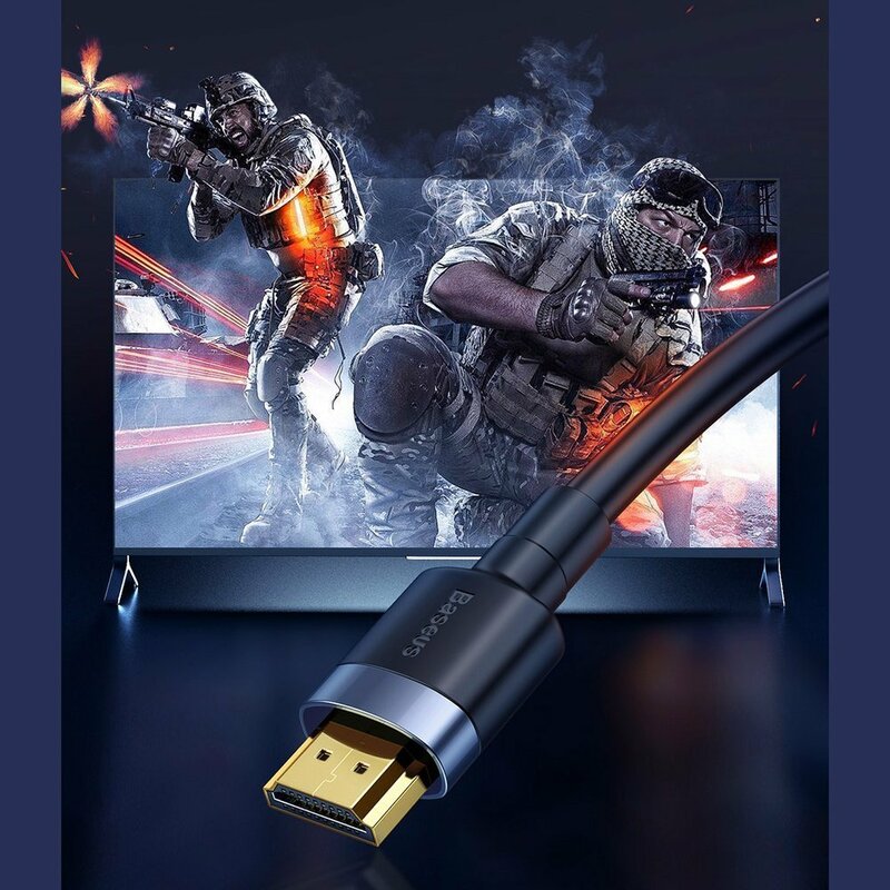 Baseus Cafule Videokabel, HDMI - HDMI, 4K, 5m, Zwart CADKLF-H01