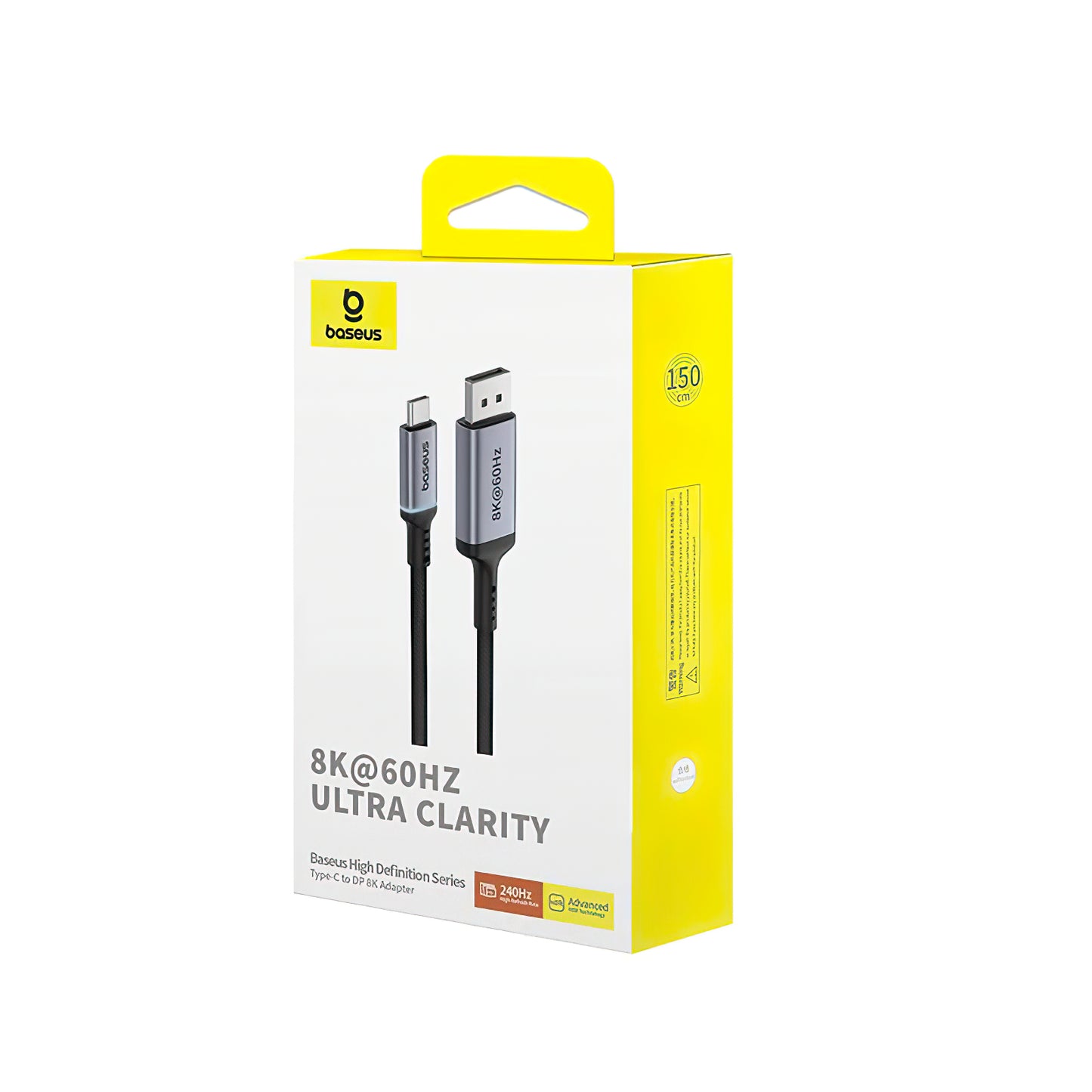 Audio and Video Cable USB-C - DisplayPort Baseus Ultra Clarity, 8K, 1.5m, Black B0063370D111-00