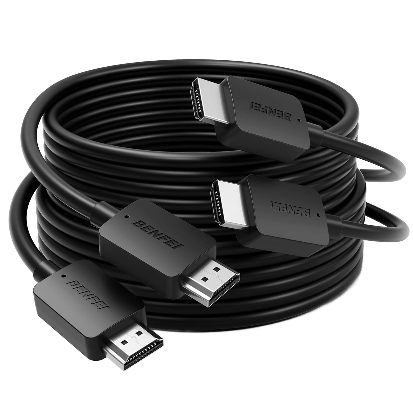 Benfei Videokabel, HDMI - HDMI, 8K, 1,8m, Set van 2 Stuks, Zwart