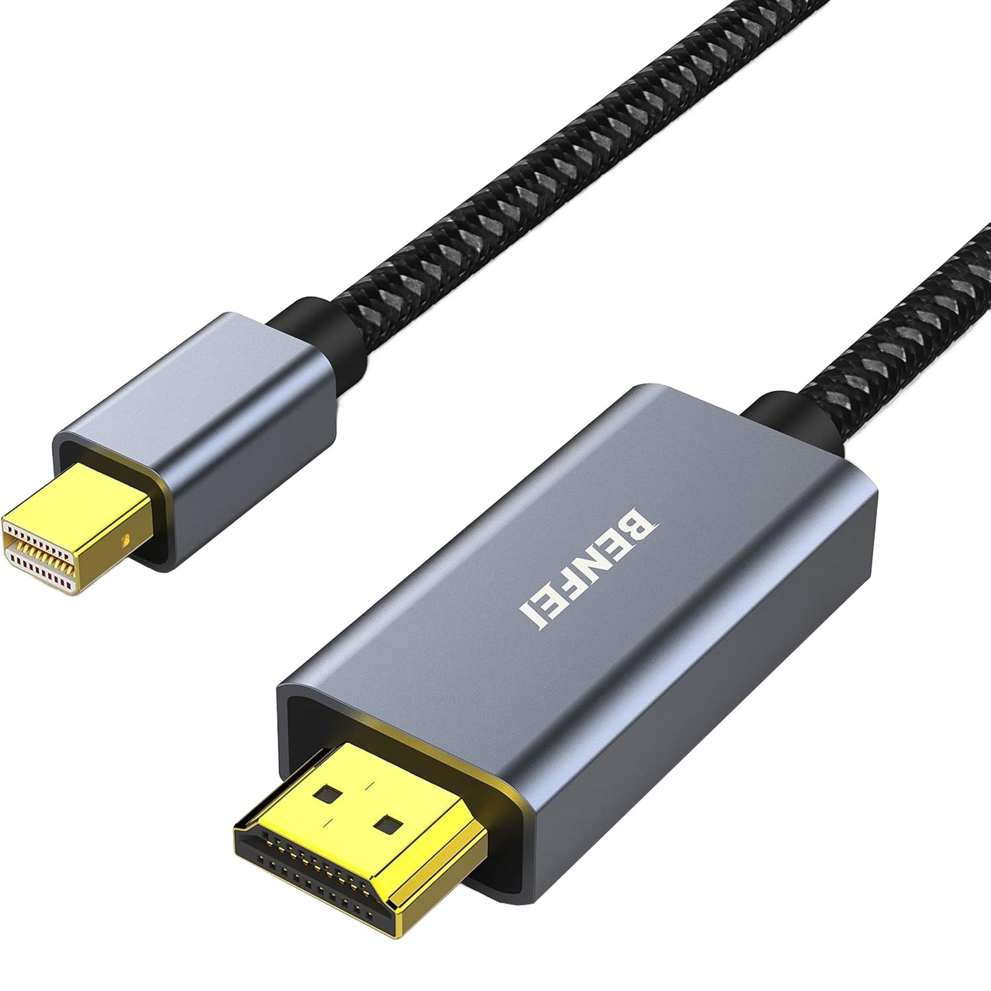 Benfei Videokabel, MiniDisplayPort - HDMI, 4K, 0,9m, Grijs