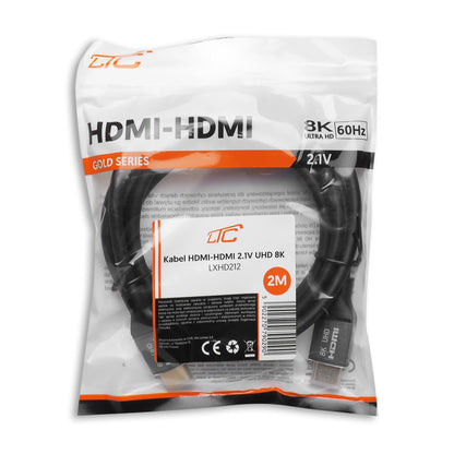 LTC Gold videosnoer, HDMI - HDMI, 8K, 2m, Zwart