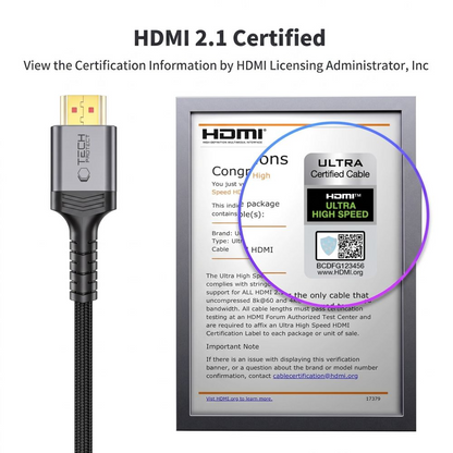 Tech-Protect Ultraboost 2 Videokabel, HDMI - HDMI, 8K, 1m, Zwart