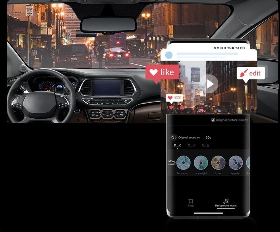 Auto Camera DDPAI Mini Pro DM2503A-02, 2K, Wi-Fi