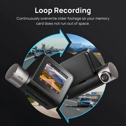 Auto Camera Voor Achter 70mai Dash Cam A510, 3K, GPS, Wi-Fi, Display 2inch