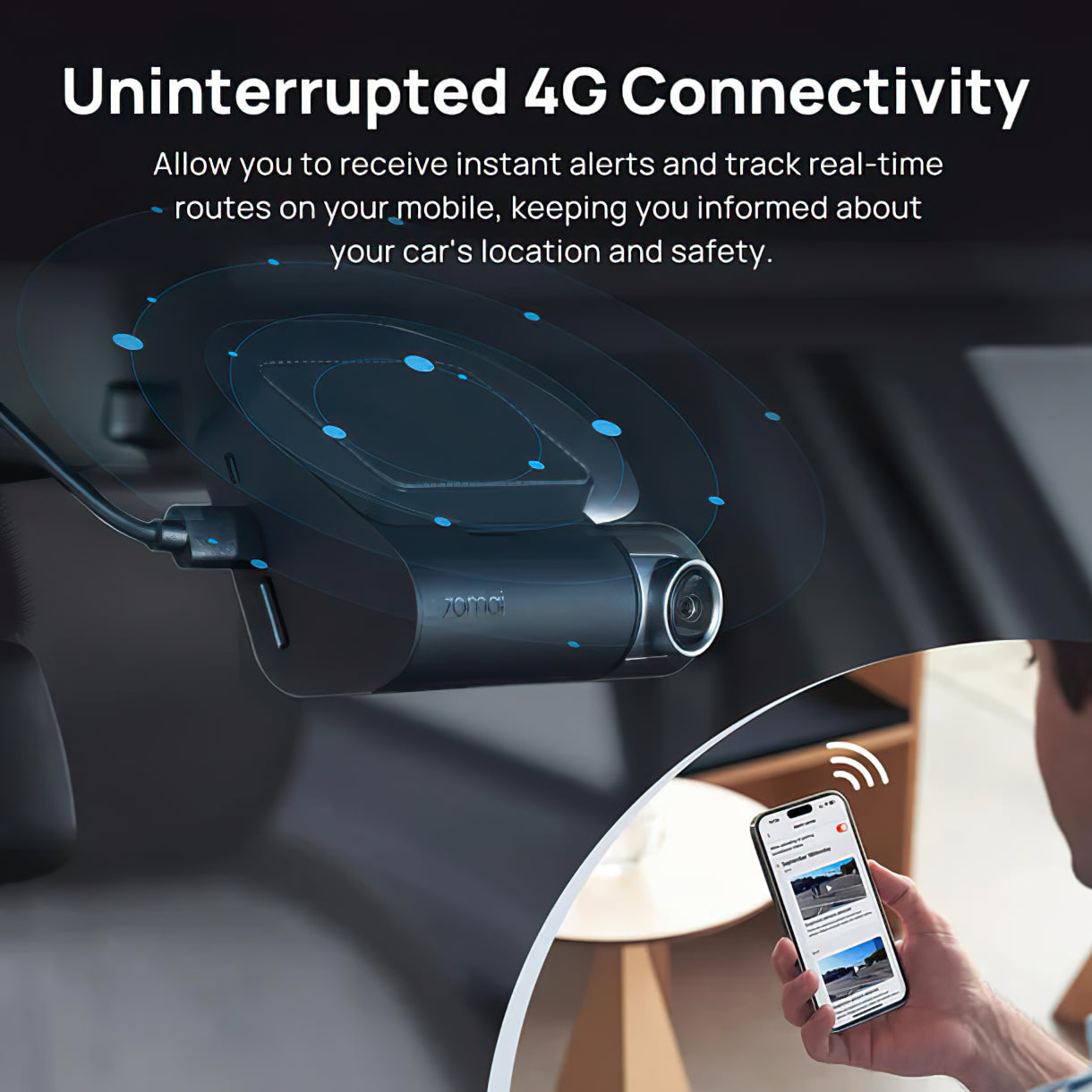 Auto Camera Voor Achter 70mai Dash Cam A510, 3K, GPS, Wi-Fi, Display 2inch