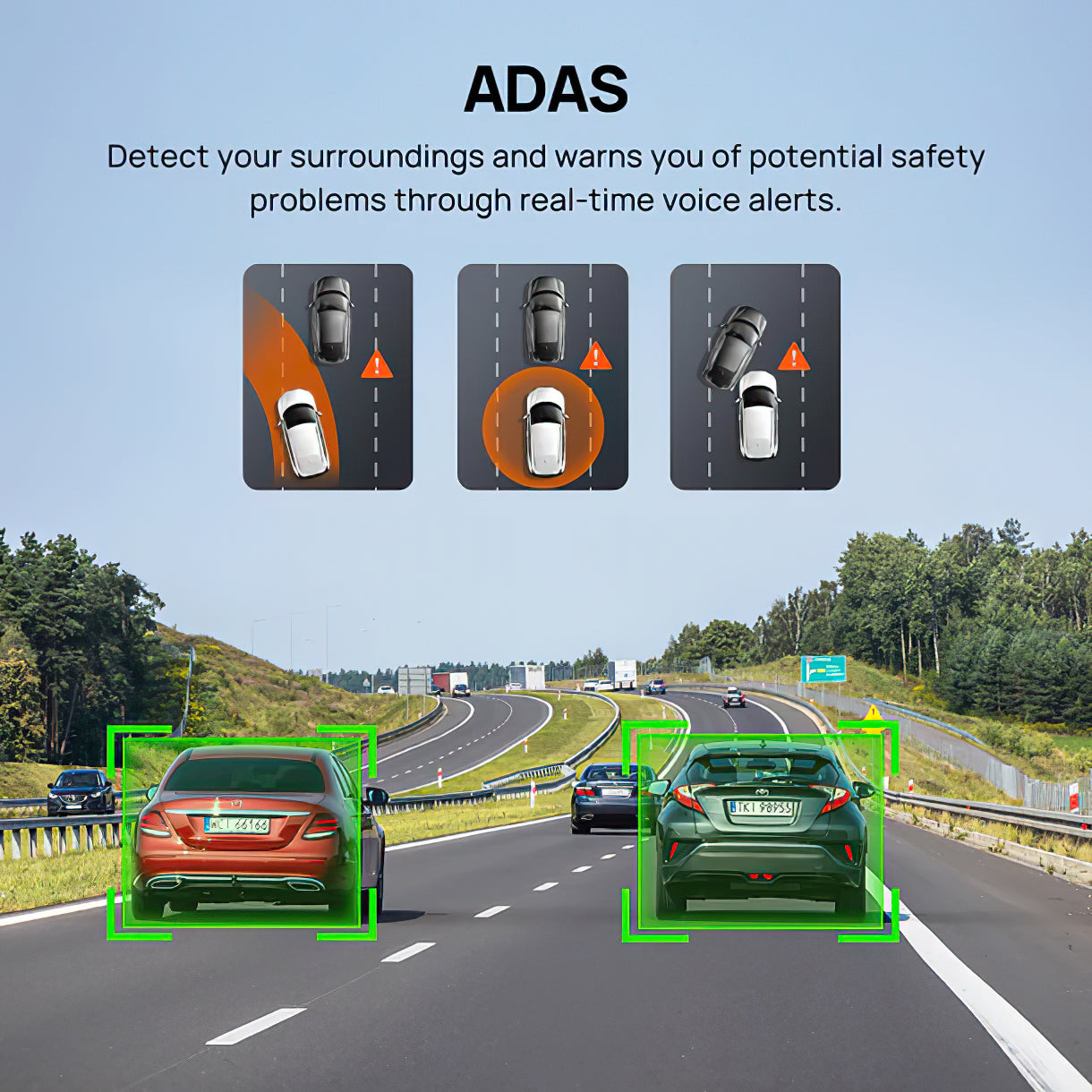 Auto Camera Voor Achter 70mai Dash Cam A510, 3K, GPS, Wi-Fi, Display 2inch