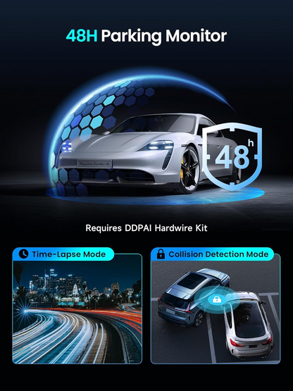 Auto Camera Voor Achter DDPAI Z50 Pro Dual, 4K, Wi-Fi, GPS, Display 3inch