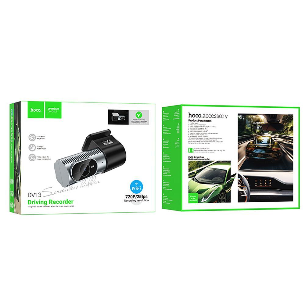 Auto Camera HOCO DV13, 720P, Wi-Fi