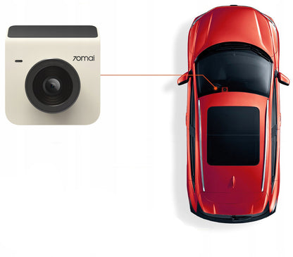 Car Camera 70mai Dash Cam A400, 2K, Wi-Fi, 2-inch Display, Beige