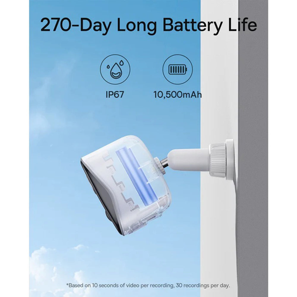 Baseus N1 Plus Bewakingscamera, Wi-Fi, 2K, IP67, Buiten S0TZ002130