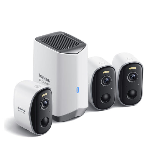 Baseus N1 Bewakingscamera, Wi-Fi, 2K, IP67, Buiten, Set van 3 stuks S0TW022131